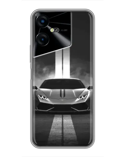 Чехол для TECNO POVA Neo 3 с картинкой «Lamborghini симметрия дорог»