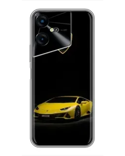 Чохол для TECNO POVA Neo 3 з картинкою «Lamborghini жовтий акцент»