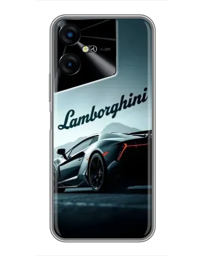 Чехол для TECNO POVA Neo 3 с картинкой «Классическая надпись Lamborghini»