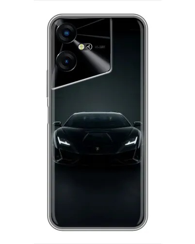 Чехол для TECNO POVA Neo 3 с картинкой «Черный Lamborghini Aventador»