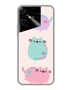 Чехол для TECNO POVA Neo 3 с картинкой «Pusheen трио» Чехол для TECNO POVA Neo 3 с картинкой «Pusheen трио»