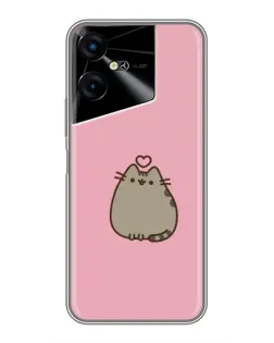 Чехол для TECNO POVA Neo 3 с картинкой «Pusheen сердце» Чехол для TECNO POVA Neo 3 с картинкой «Pusheen сердце»