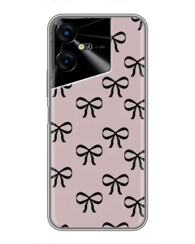 Чехол для TECNO POVA Neo 3 с картинкой «Черные бантики»