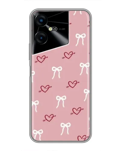 Чехол для TECNO POVA Neo 3 с картинкой «Сердца и банты»