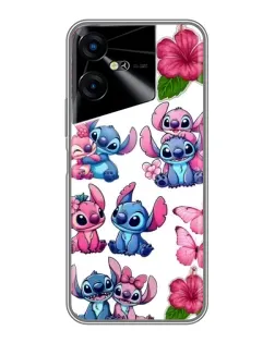 Чехол для TECNO POVA Neo 3 с картинкой «Стикеры Stitch и Angel»