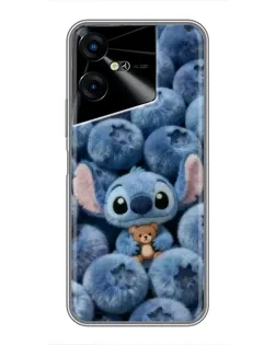 Чехол для TECNO POVA Neo 3 с картинкой «Стич и голубика»