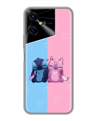 Чехол для TECNO POVA Neo 3 с картинкой «Stitch и Angel Love»