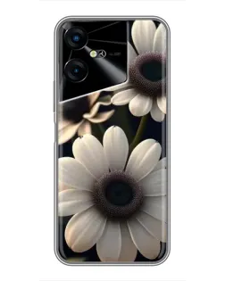 Чехол для TECNO POVA Neo 3 с картинкой «Белые маргаритки макро»