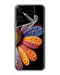 Чехол для TECNO POVA Neo 3 с картинкой «Радужный цветок»