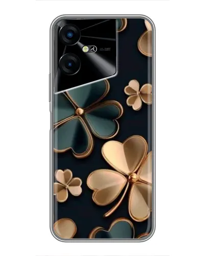 Чехол для TECNO POVA Neo 3 с картинкой «Клевер в золоте»