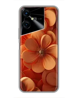 Чехол для TECNO POVA Neo 3 с картинкой «Оранжевый макро цветок»