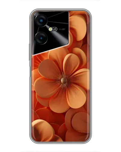 Чехол для TECNO POVA Neo 3 с картинкой «Оранжевый макро цветок»