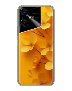 Чехол для TECNO POVA Neo 3 с картинкой «Золотые лепестки»
