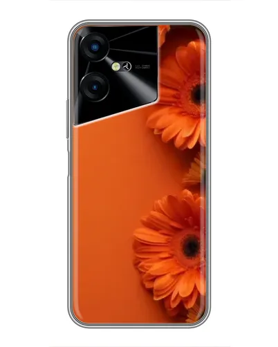 Чехол для TECNO POVA Neo 3 с картинкой «Оранжевые герберы»