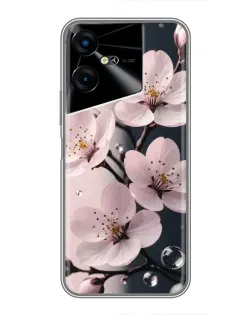 Чехол для TECNO POVA Neo 3 с картинкой «Нежная сакура и капли»