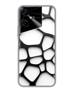 Чехол для TECNO POVA Neo 3 с картинкой «Белая объемная сетка» Чехол для TECNO POVA Neo 3 с картинкой «Белая объемная сетка»