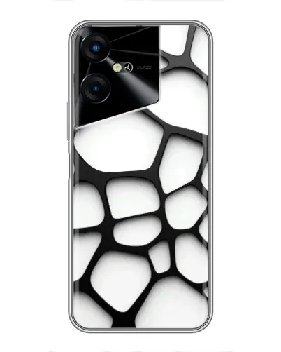Чехол для TECNO POVA Neo 3 с картинкой «Белая объемная сетка»