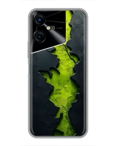Чехол для TECNO POVA Neo 3 с картинкой «Салатовый разлом скалы»