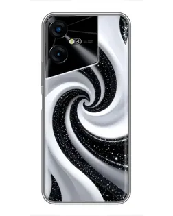 Чехол для TECNO POVA Neo 3 с картинкой «Черно-белая спираль» Чехол для TECNO POVA Neo 3 с картинкой «Черно-белая спираль»