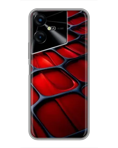 Чехол для TECNO POVA Neo 3 с картинкой «Красная глянцевая сетка»