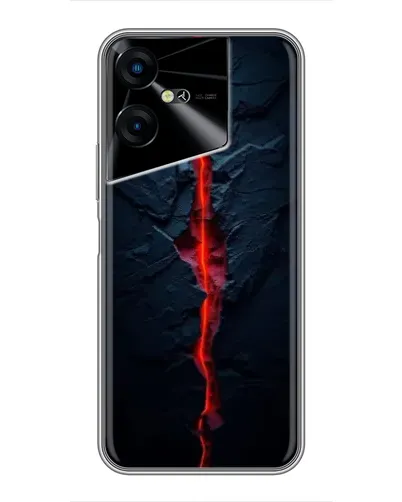Чехол для TECNO POVA Neo 3 с картинкой «Kрасная лавовая трещина»