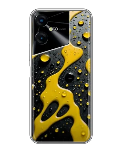 Чехол для TECNO POVA Neo 3 с картинкой «Жидкое желтое золото»