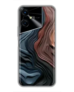 Чехол для TECNO POVA Neo 3 с картинкой «Цветные волны каньона»