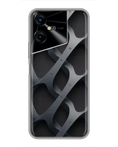 Чехол для TECNO POVA Neo 3 с картинкой «Объемное серое плетение»