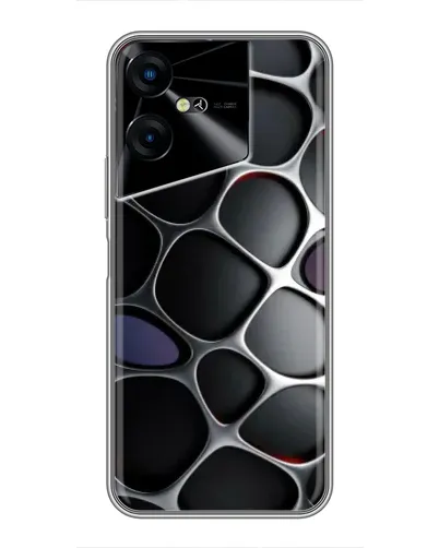 Чехол для TECNO POVA Neo 3 с картинкой «Объемная темная решетка»