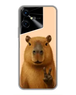 Чехол для TECNO POVA Neo 3 с картинкой «Капибара виктория»