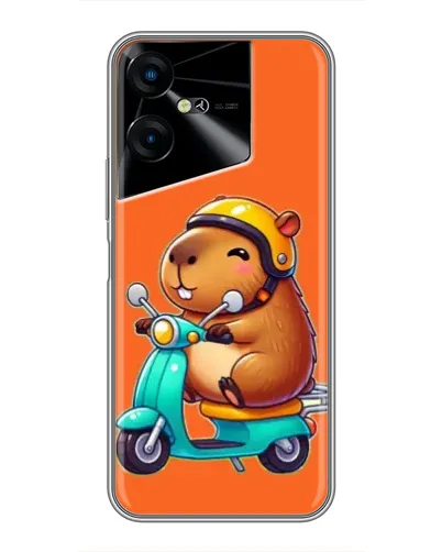 Чехол для TECNO POVA Neo 3 с картинкой «Капибара на скутере»