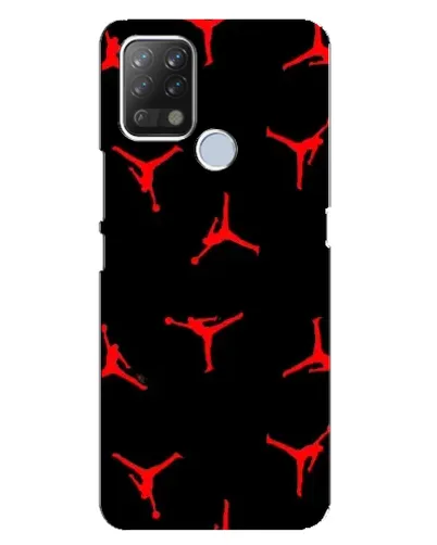 Чехол для TECNO Pova с картинкой «Jordan Red Pattern»