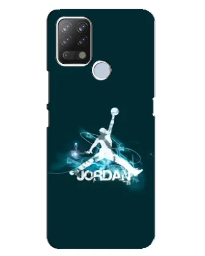 Чехол для TECNO Pova с картинкой «Jordan Blue Fire»