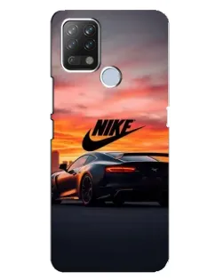 Чехол для TECNO Pova с картинкой «Nike и суперкар»