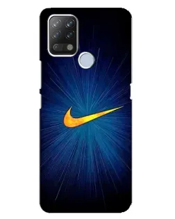 Чехол для TECNO Pova с картинкой «Синий пульс Nike» Чехол для TECNO Pova с картинкой «Синий пульс Nike»