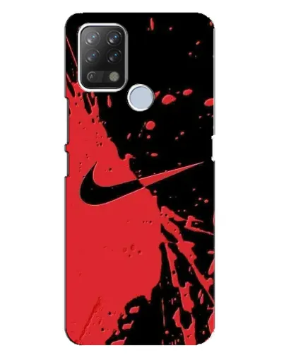 Чехол для TECNO Pova с картинкой «Красные брызги Nike» Чехол для TECNO Pova с картинкой «Красные брызги Nike»