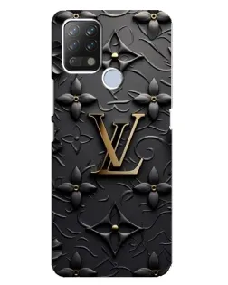 Чехол для TECNO Pova с картинкой «Кожаная текстура LV»