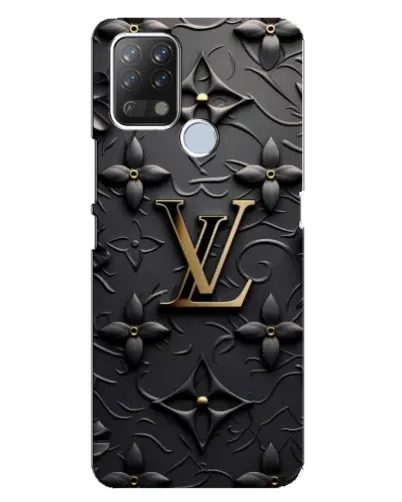 Чехол для TECNO Pova с картинкой «Кожаная текстура LV»