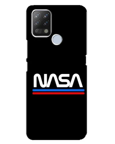 Чехол для TECNO Pova с картинкой «NASA — классика Red Blue»