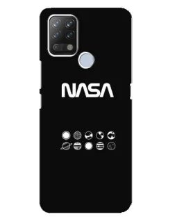 Чехол для TECNO Pova с картинкой «NASA — технический принт»