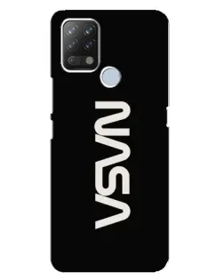 Чехол для TECNO Pova с картинкой «NASA — вертикальный логотип»