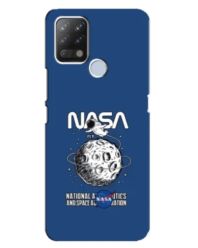 Чехол для TECNO Pova с картинкой «NASA — лунная миссия»