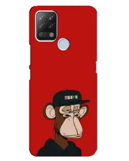 Чохол для TECNO Pova з картинкою «Bored Ape — червоний фон»