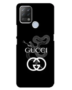 Чохол для TECNO Pova з картинкою «Gucci — срібна змія»