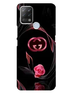 Чохол для TECNO Pova з картинкою «Gucci — неонова троянда»