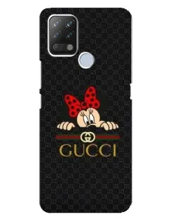 Чохол для TECNO Pova з картинкою «Мінні Маус Gucci — чорний»