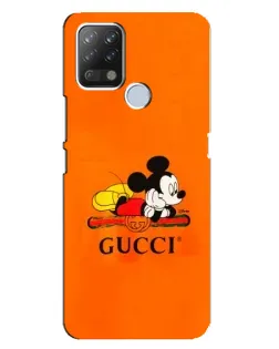 Чохол для TECNO Pova з картинкою «Міккі Маус Gucci — помаранч»