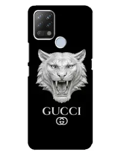 Чохол для TECNO Pova з картинкою «Gucci — срібний лев»