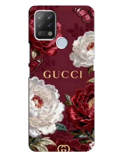 Чехол для TECNO Pova с картинкой «Gucci — бордовые розы» Чехол для TECNO Pova с картинкой «Gucci — бордовые розы»