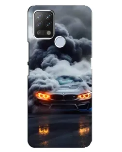 Чохол для TECNO Pova з картинкою «BMW у диму»